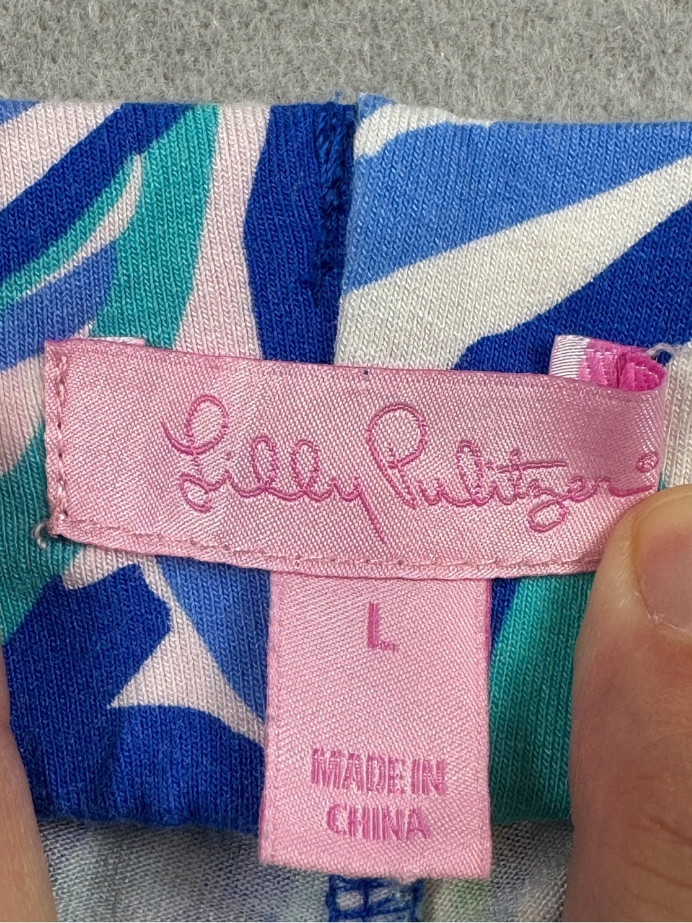 Lilly Pulitzer Georgia May Beach Pant Tropical Palazzo Wide Leg Large Blue Green - Picture 8 of 14